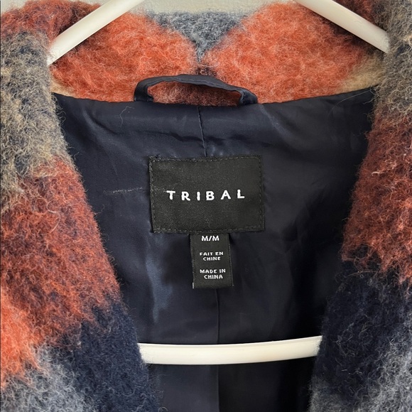 Tribal Multicolor Plaid Teddy Jacket - Picture 2 of 6